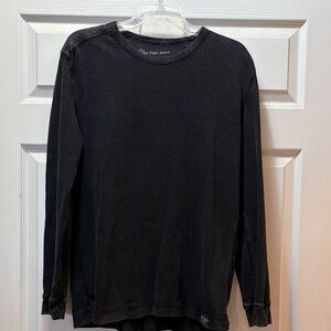 Calvin Klein Jeans Men's Charcoal / light black Long Sleeve Tee